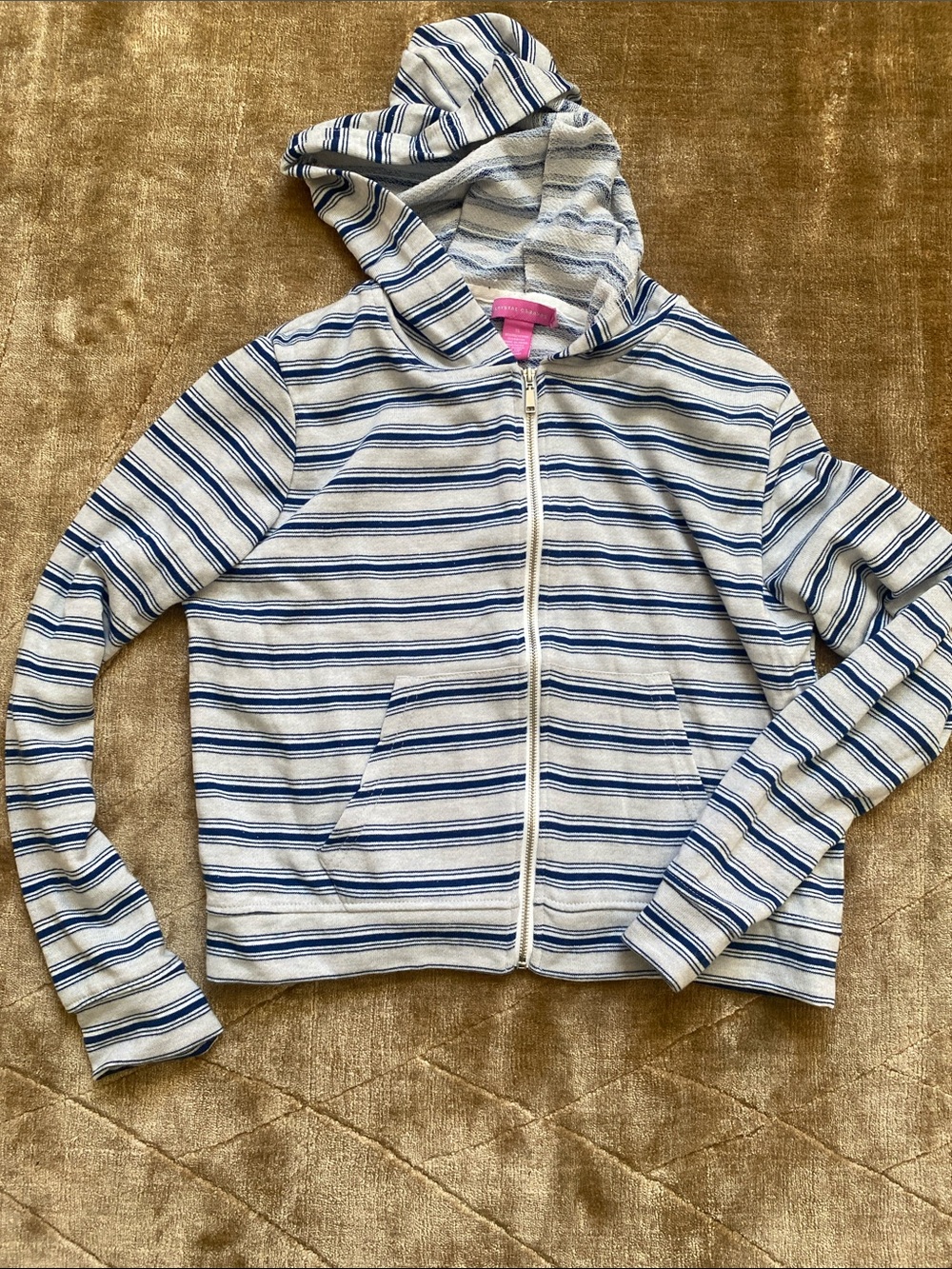 Retro zip up cropped hoodie